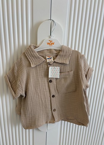 Camel Renkli Baskılı Bebek Önlüğü - Görsel 2