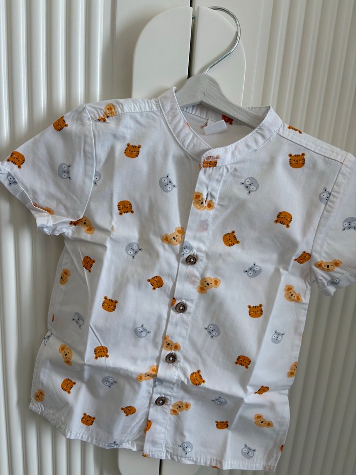 LCW erkek bebek Kısa Kollu Baskılı Gömlek - Görsel 2