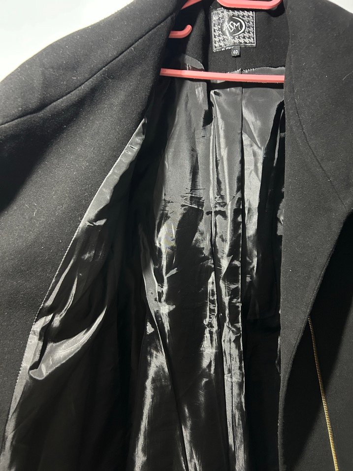 Siyah Fermuarlı Kadın Kaban - Görsel 5