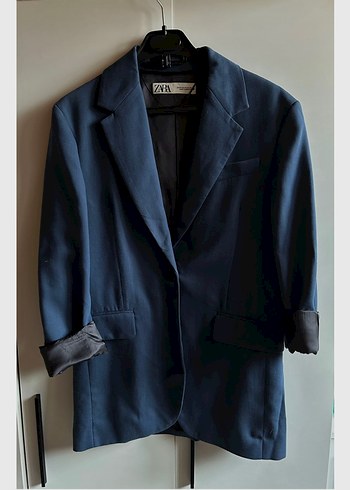 Zara Lacivert Blazer Ceket