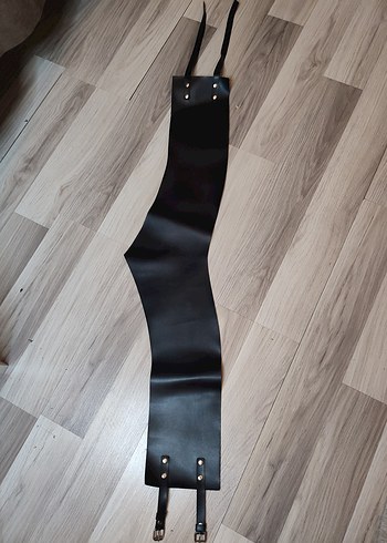 Diğer Siyah Suni Deri Bel Korsesi