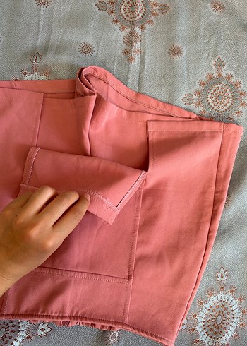 Toz pembe şort etek - Görsel 2