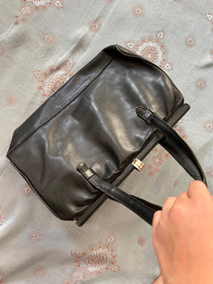 Klasik Vintage Kahverengi Deri Kadın Çanta - Görsel 3