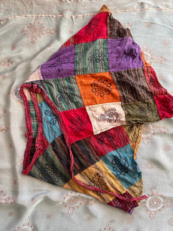 Kadın Çok Renkli bağlamalı Bohem etek - Görsel 2