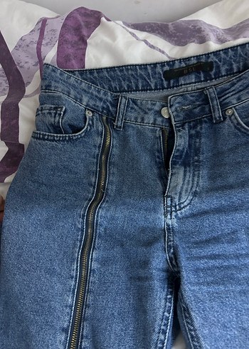 Sıfır kot pantolon fermuar detay - Görsel 2