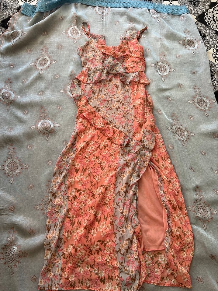 Çiçek Desenli Bohem Elbise - Görsel 2