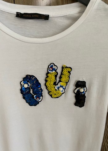Karen Millen Kadın Beyaz Pamuklu Kısa Kollu Tişört