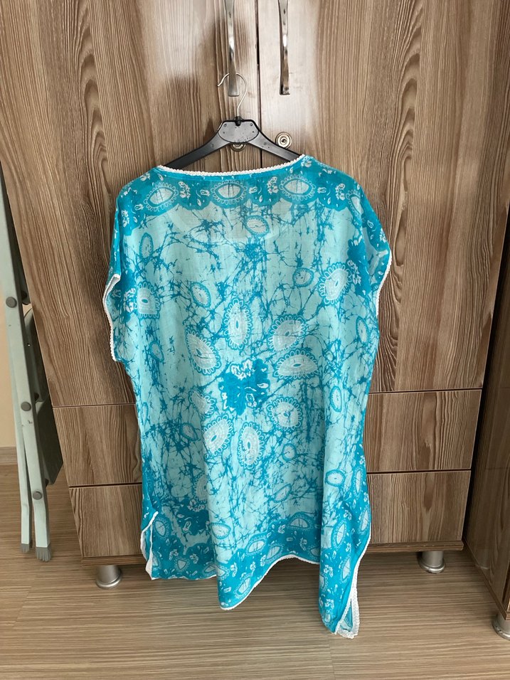 Turkuaz Bağlama Desenli deniz elbisesi - Görsel 2