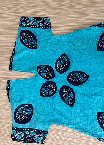 Bohem V Yakalı Turkuaz Pareo - Görsel 6