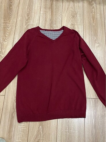 l Beden bordo Renk Tommy kazak