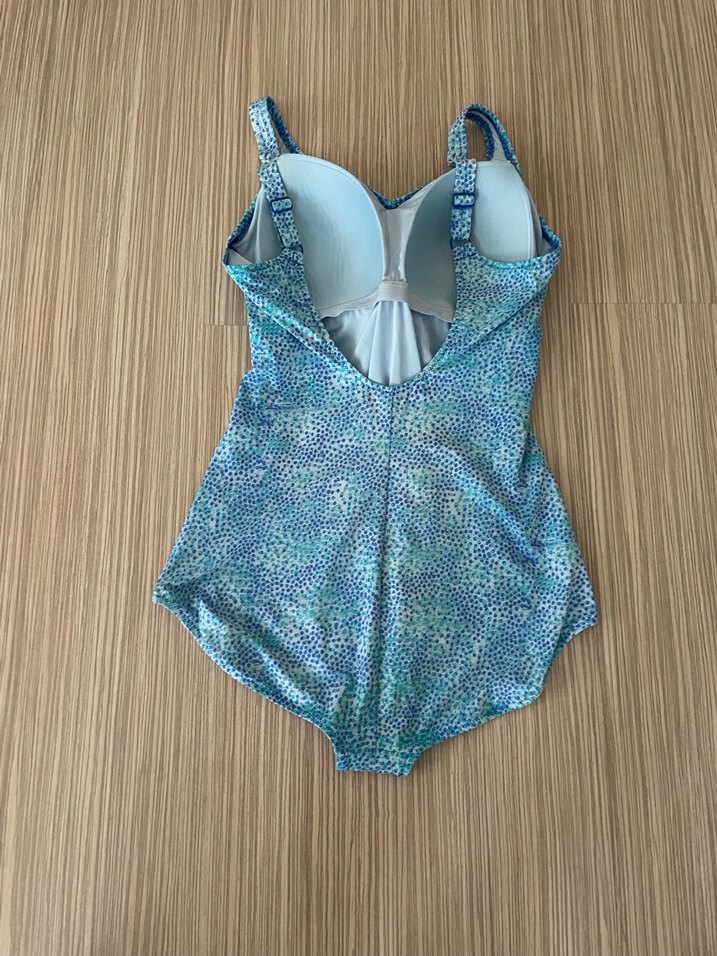 TRİUMPH Turkuaz Drapeli Bağlama Desenli Mayo - Görsel 3