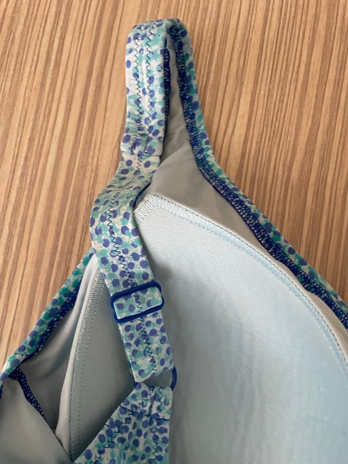 TRİUMPH Turkuaz Drapeli Bağlama Desenli Mayo - Görsel 4