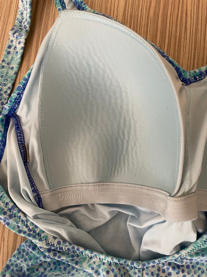 TRİUMPH Turkuaz Drapeli Bağlama Desenli Mayo - Görsel 5