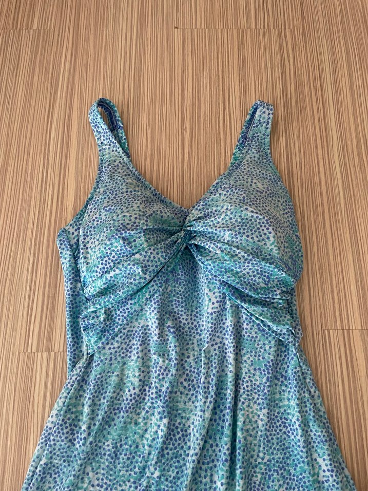 TRİUMPH Turkuaz Drapeli Bağlama Desenli Mayo - Görsel 2