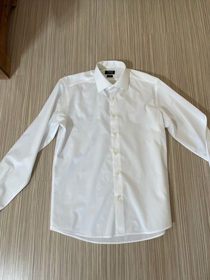 Beyaz Düğmeli Erkek Gömlek - Görsel 3