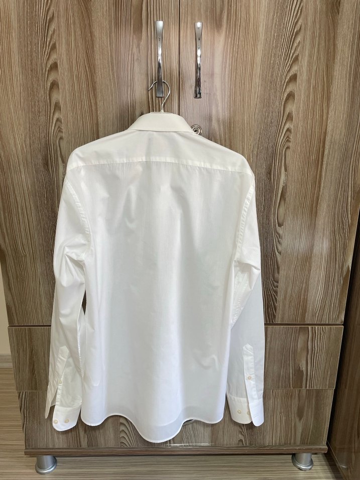 Beyaz Düğmeli Erkek Gömlek - Görsel 5