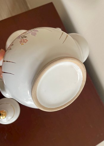 Pastel Renkli Beyaz Seramik Demlik - Görsel 7