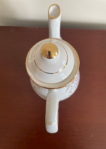 Pastel Renkli Beyaz Seramik Demlik - Görsel 3