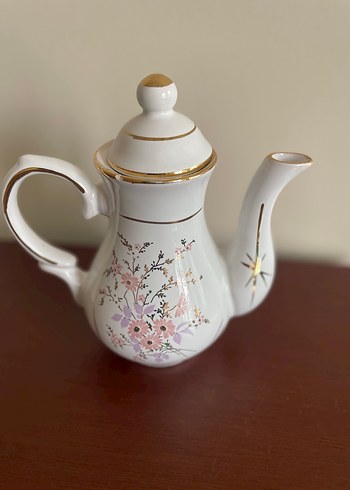 Pastel Renkli Beyaz Seramik Demlik - Görsel 5