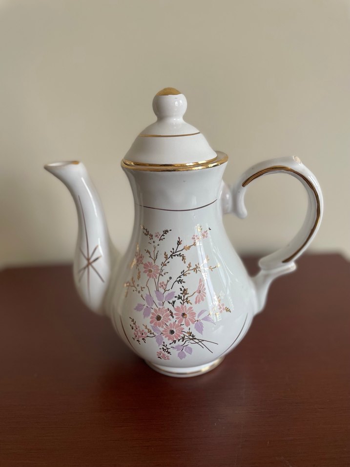 Pastel Renkli Beyaz Seramik Demlik - Görsel 2