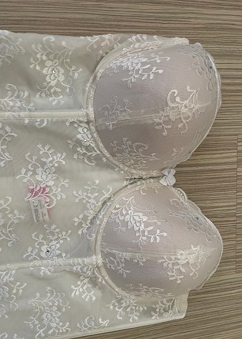Magıc Form İşlemeli Beyaz Mini Büstiyer - Görsel 2