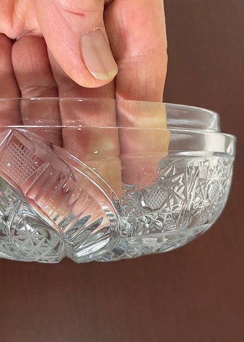 Beyaz Kristal Desenli Cam Kaseler - Görsel 10