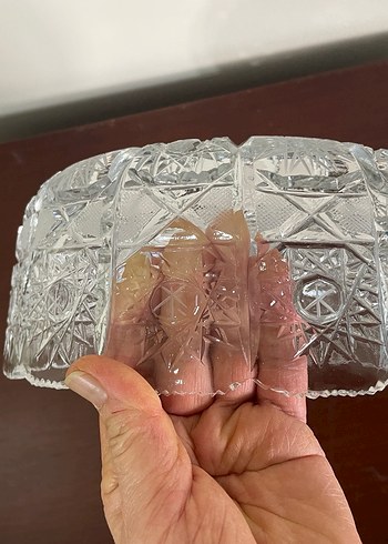 Beyaz Kristal Desenli Cam Kaseler - Görsel 5