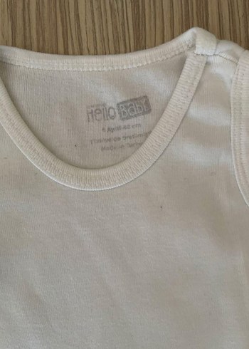 Beyaz Erkek Bebek Kolsuz Body - Görsel 2