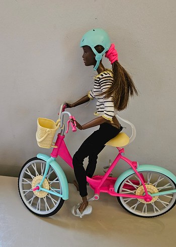 Barbie bisikleti + kask - Görsel 2