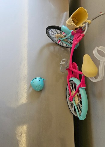 Barbie bisikleti + kask - Görsel 4