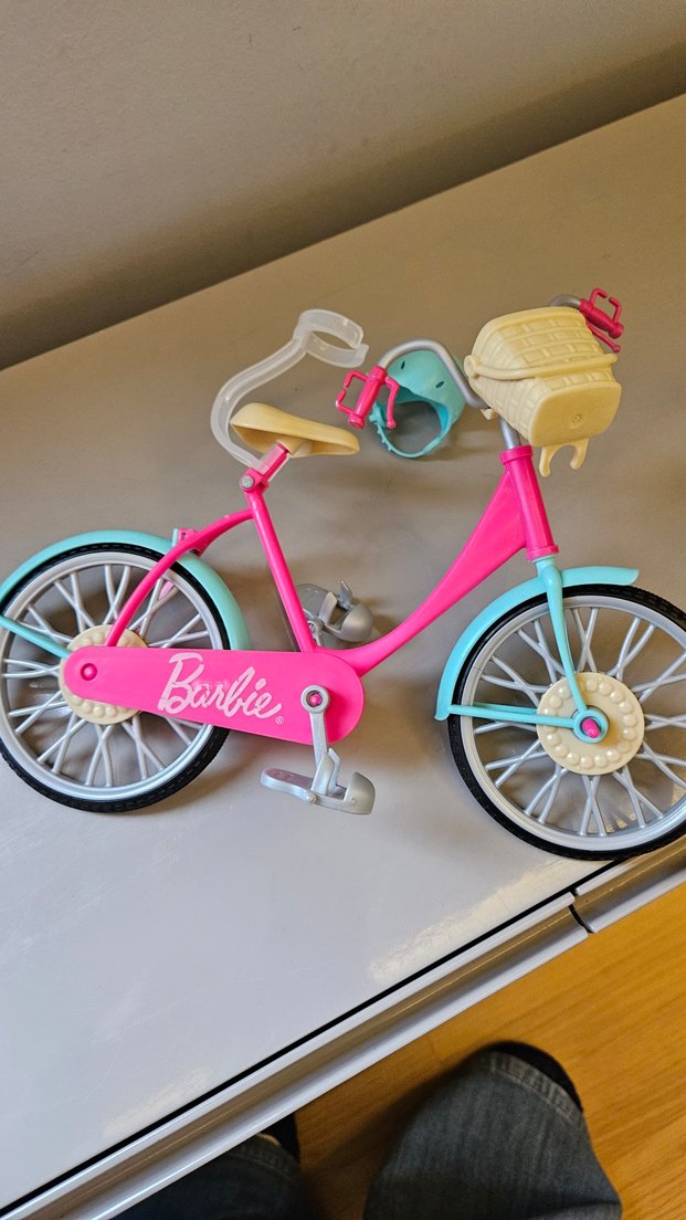 Barbie bisikleti + kask - Görsel 5