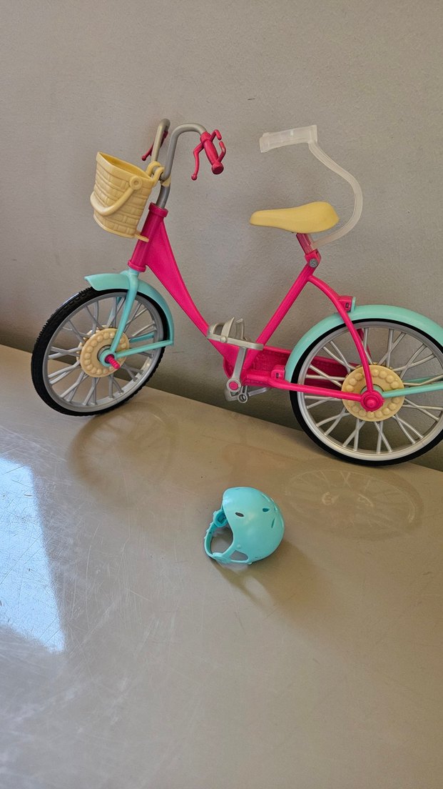 Barbie bisikleti + kask - Görsel 3