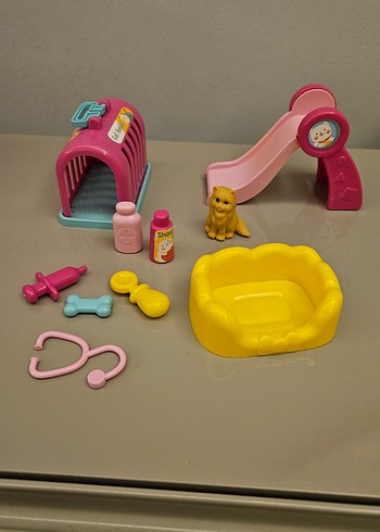 Pembe Pastel Evcil Hayvan Oyuncak Seti - Görsel 2