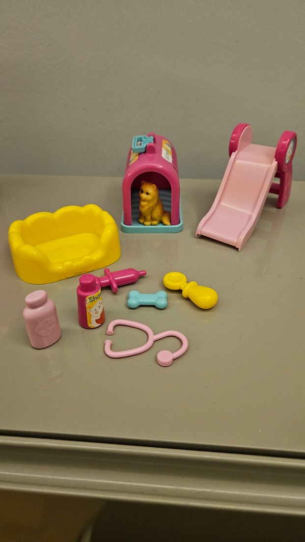 Pembe Pastel Evcil Hayvan Oyuncak Seti - Görsel 3