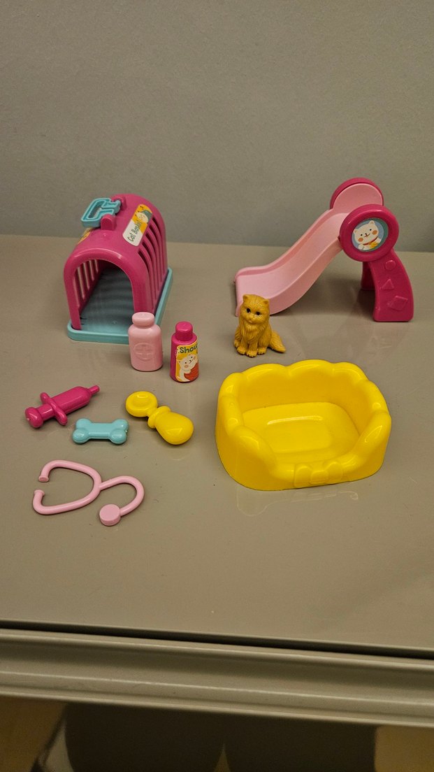 Pembe Pastel Evcil Hayvan Oyuncak Seti - Görsel 2