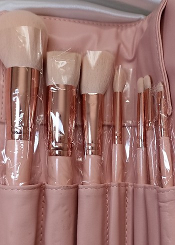 Pastel Pembe Makyaj Fırça Seti - Görsel 2