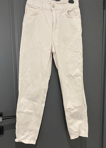 LC Waikiki Ekru Yuksek Bel Duz Paca Jean