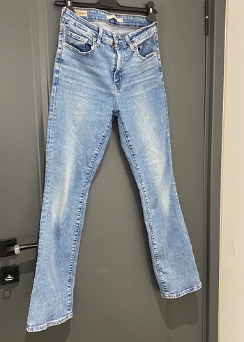 Levis Acik Mavi Yuksek Bel Denim Jean