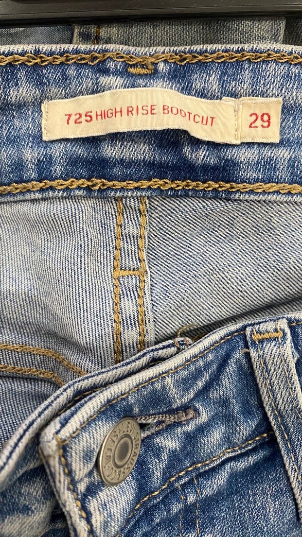 Açık Mavi Yüksek Bel Denim Jean 164 boy için  uygundur — görsel 6/8
