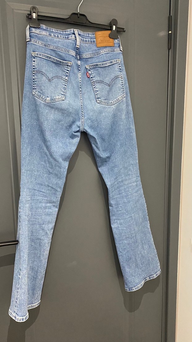 Açık Mavi Yüksek Bel Denim Jean 164 boy için  uygundur — görsel 5/8