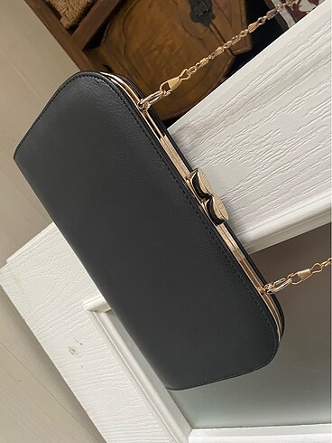Zara Clutch çanta abiye gece portföy zincir
