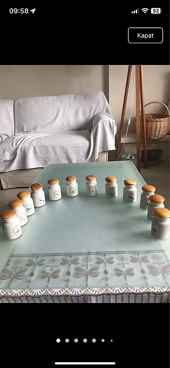 Mudo 6 adet baharat seti takımı bambu kapak
