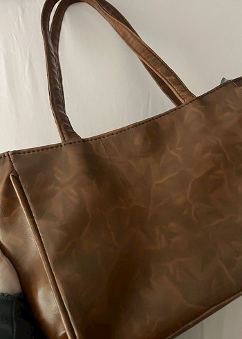 Kahverengi vintage çanta - Görsel 3