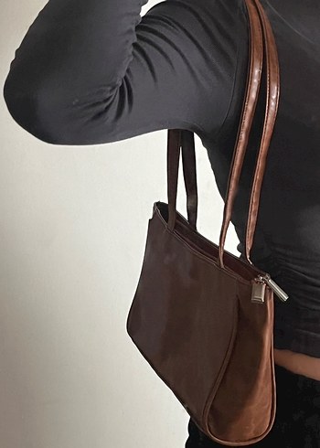 Kahverengi vintage çanta - Görsel 2