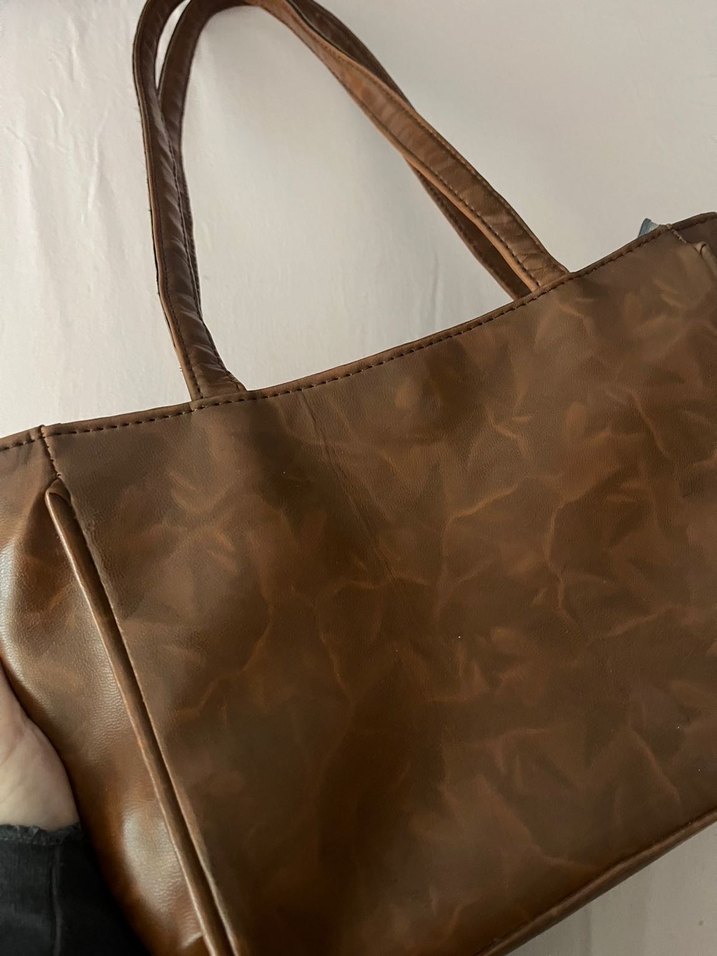 Kahverengi vintage çanta - Görsel 3