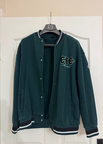 Defacto Koyu Yesil Varsity Ceket