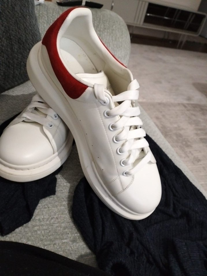 Alexander McQueen Beyaz Deri Sneaker 46 Numara — görsel 4/6