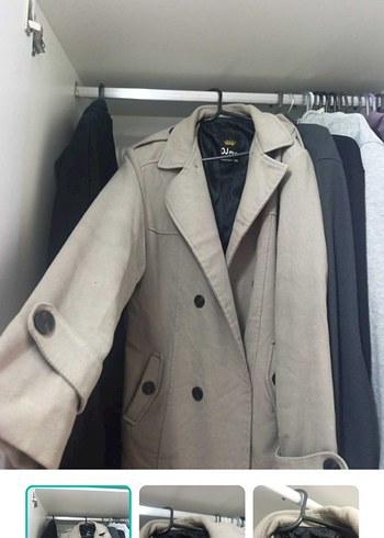 Mavi Bej Trench Ceket