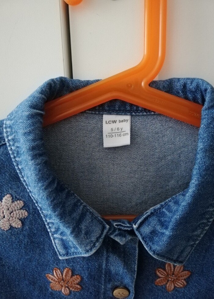 Kız Çocuk Jean Gömlek - Görsel 3
