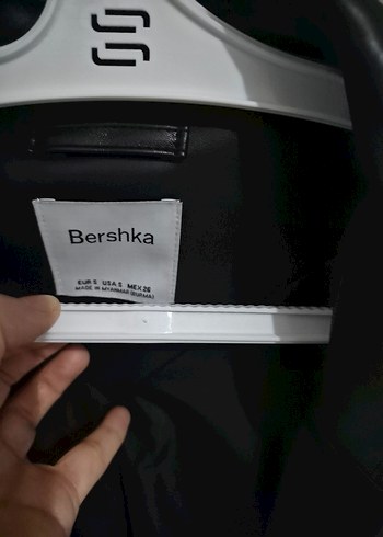 Düğmeli Siyah Deri Kadın Ceket - Görsel 5